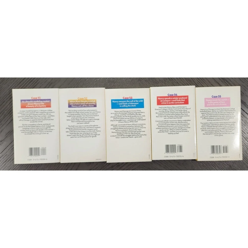 Nancy Drew‎ Files Books 51–55 Paperback Lot Mystery Series